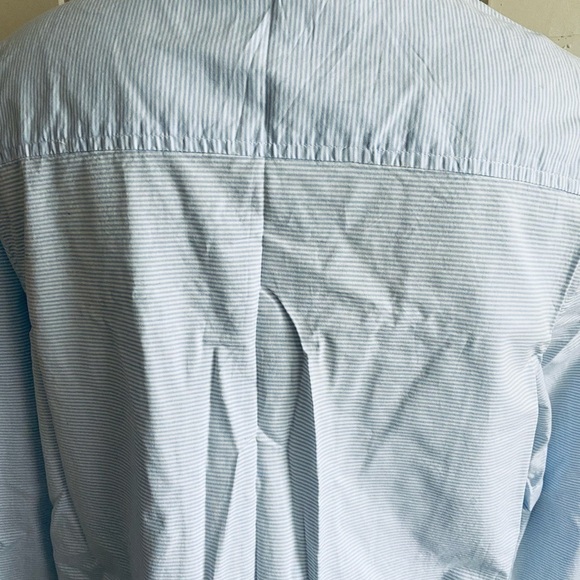 Gap Boyfriend Shirt -M blue striped , cotton - Picture 5 of 6